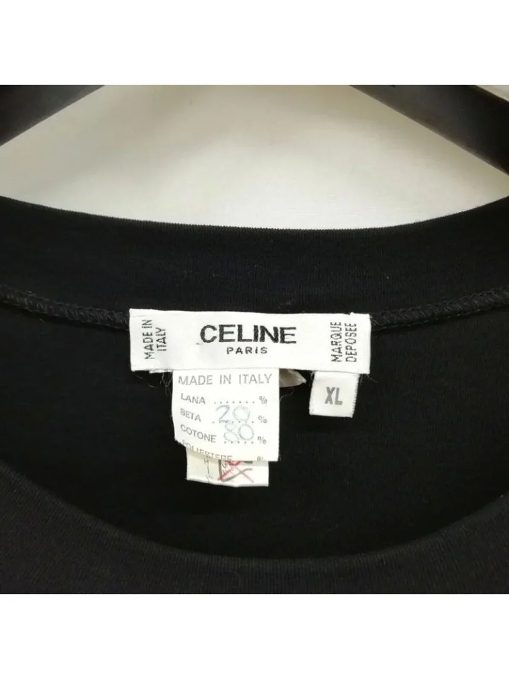 Celine Vintage All Over Pattern Silk Scarf Contrast Top Long Sleeve XL Purple - Picture 8 of 9